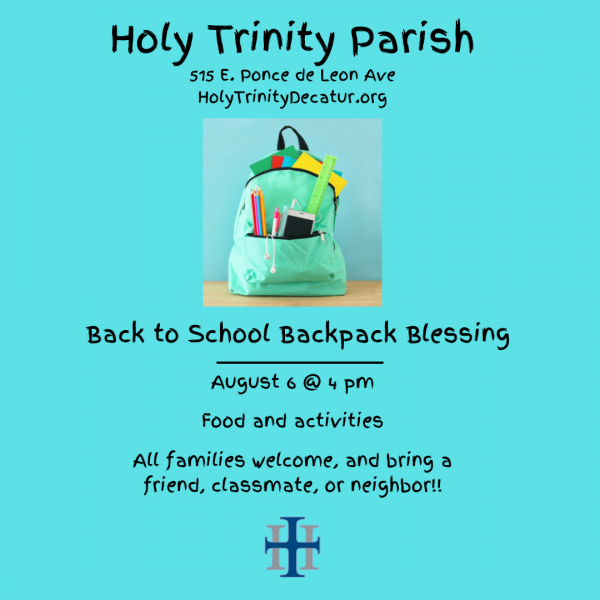 Back to School Blessing of the Backpacks